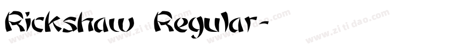Rickshaw Regular字体转换